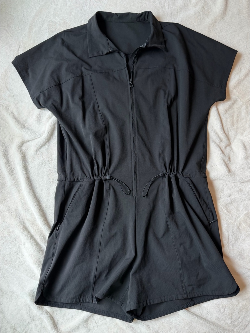 Lululemon W1CSYS Stretch Rib Pocketed Romper Black